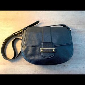 Marc Jacobs black leather crossbody purse handbag